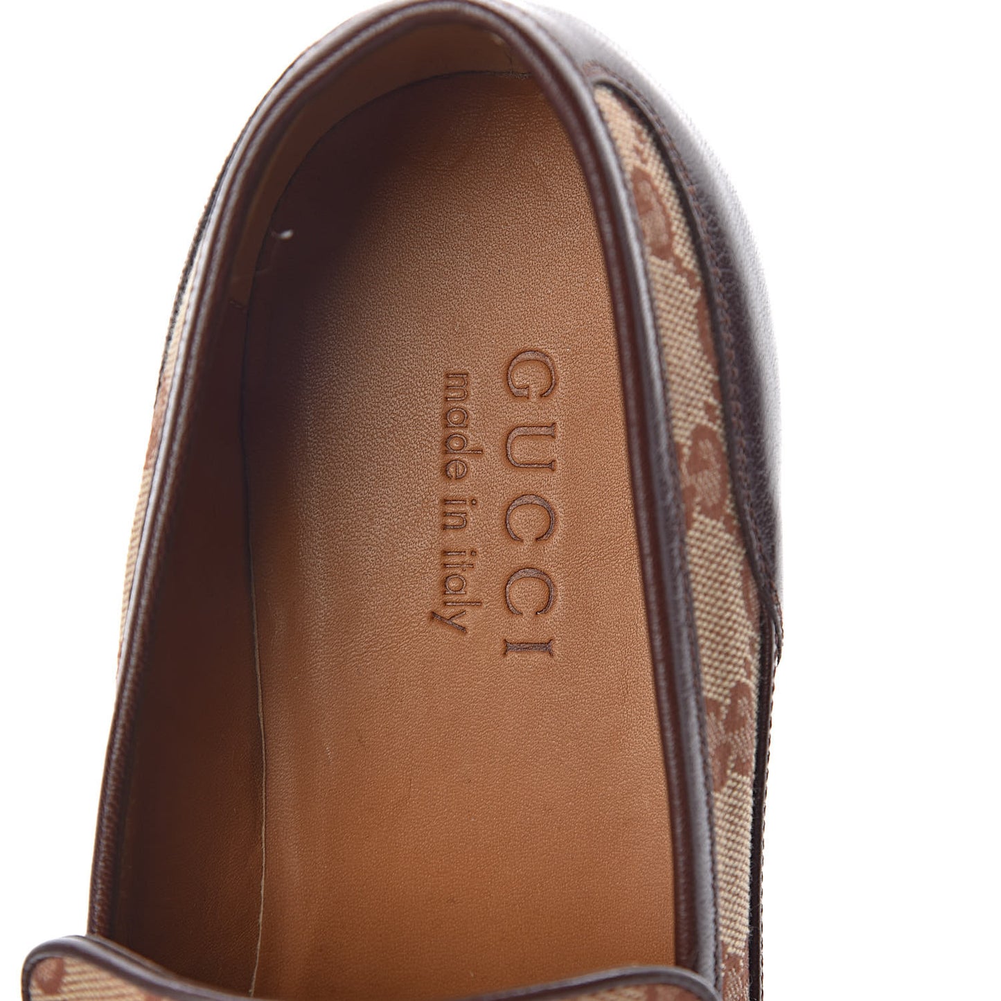 GG Monogram Goatskin Mens GG Loafers 8 Brown