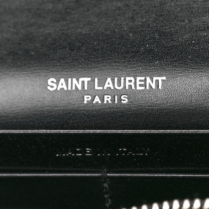 Saint Laurent Smooth Calfskin Classic Monogram Cassandre Wallet Black 6 of 13