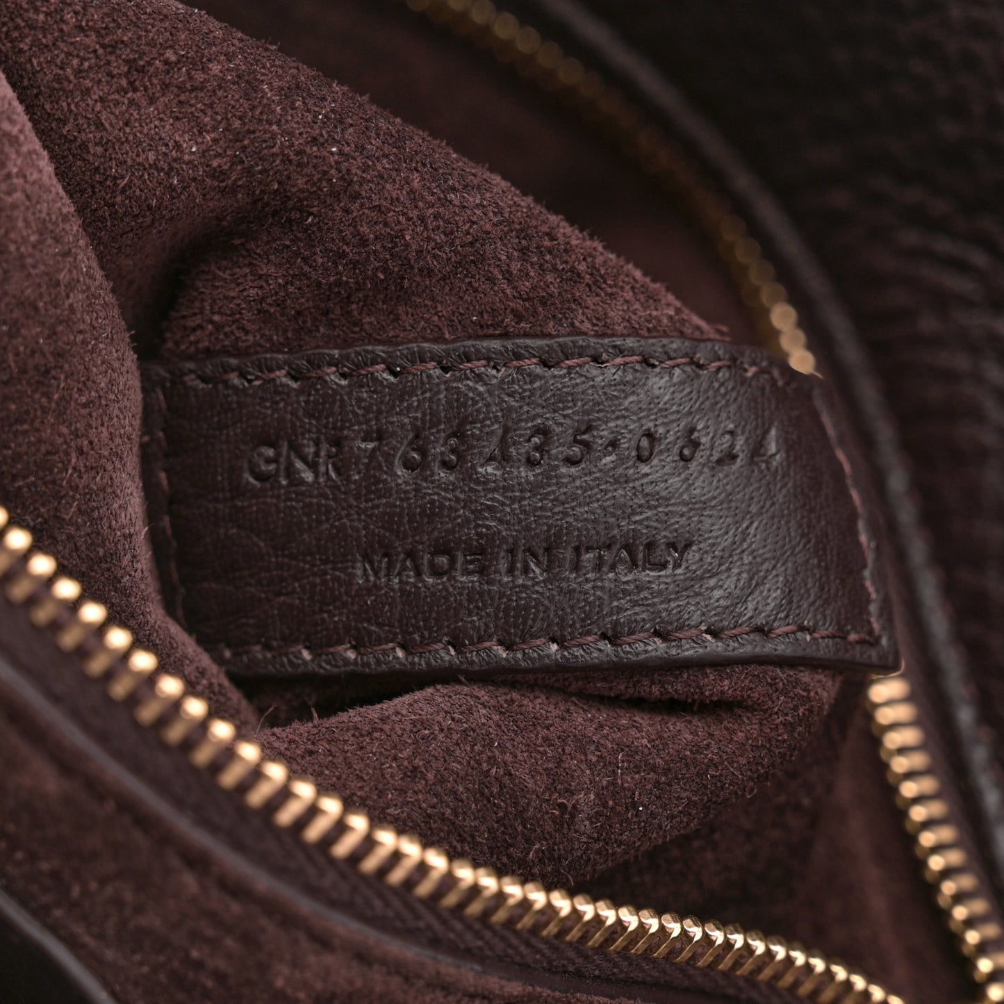 Grained Deerskin Bea Tote Marron Fonce