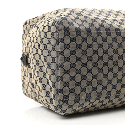 Gucci GG Monogram Web Large Collapsible Carry On Duffle Navy 7 of 8