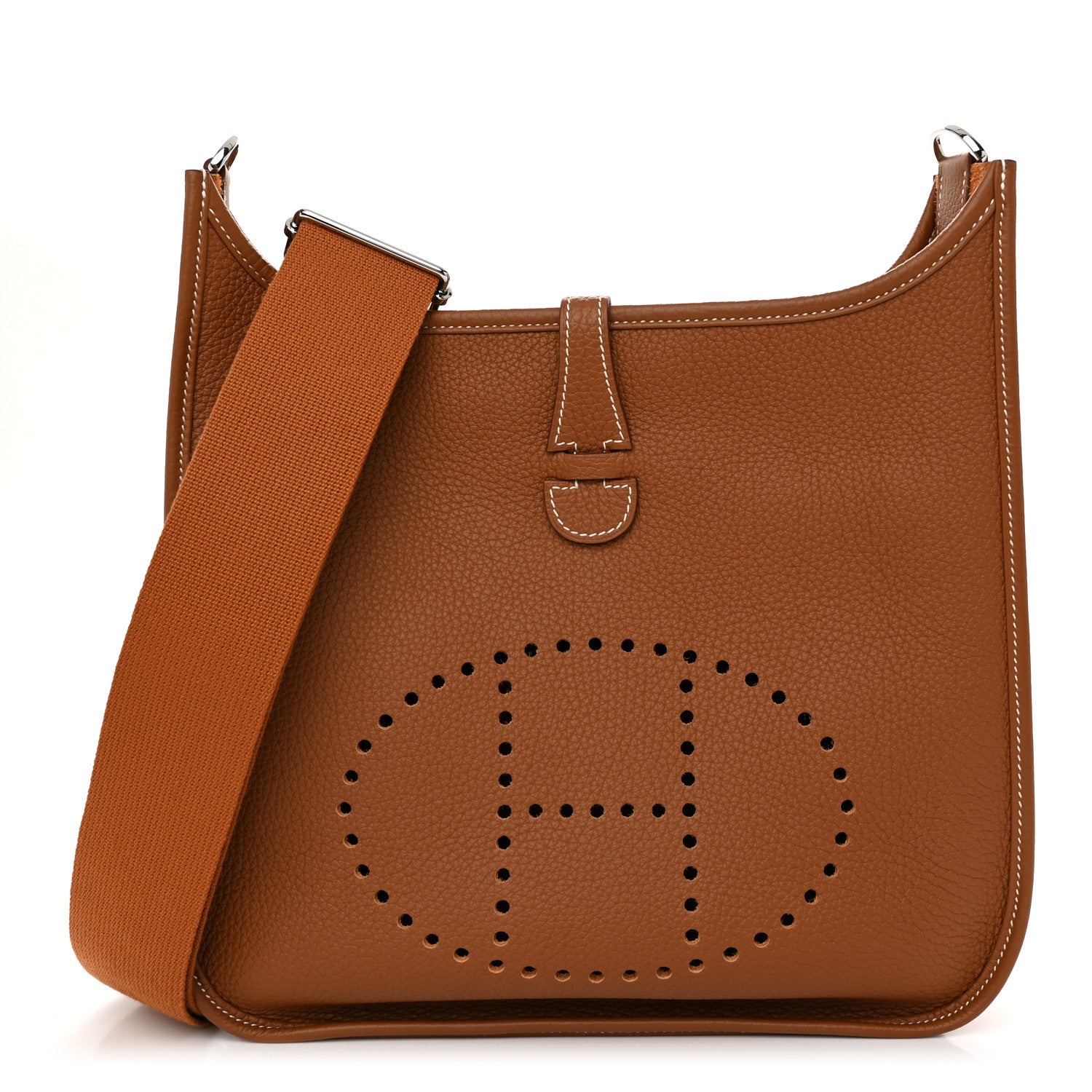 Hermes Taurillon Clemence Evelyne III PM Gold 1 of 11