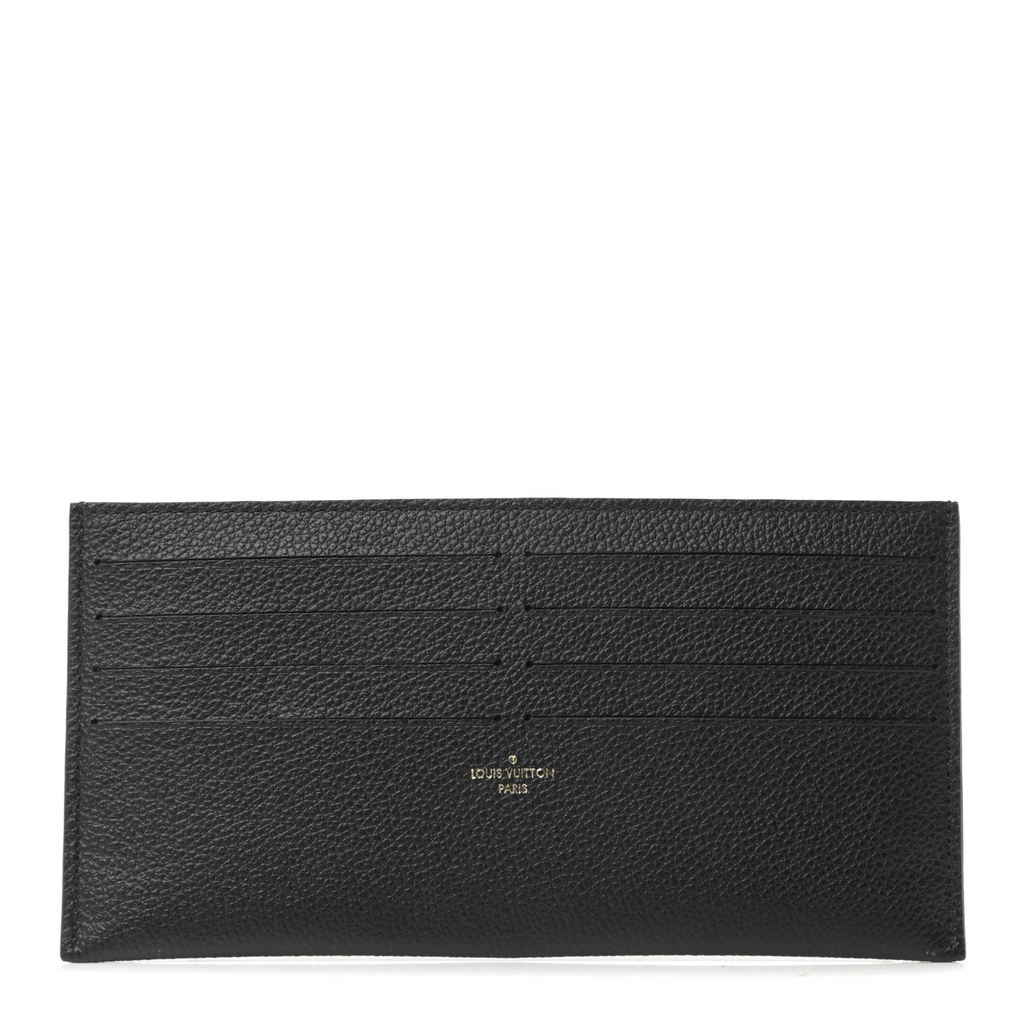 Calfskin Felicie Chain Wallet Card Holder Insert Black