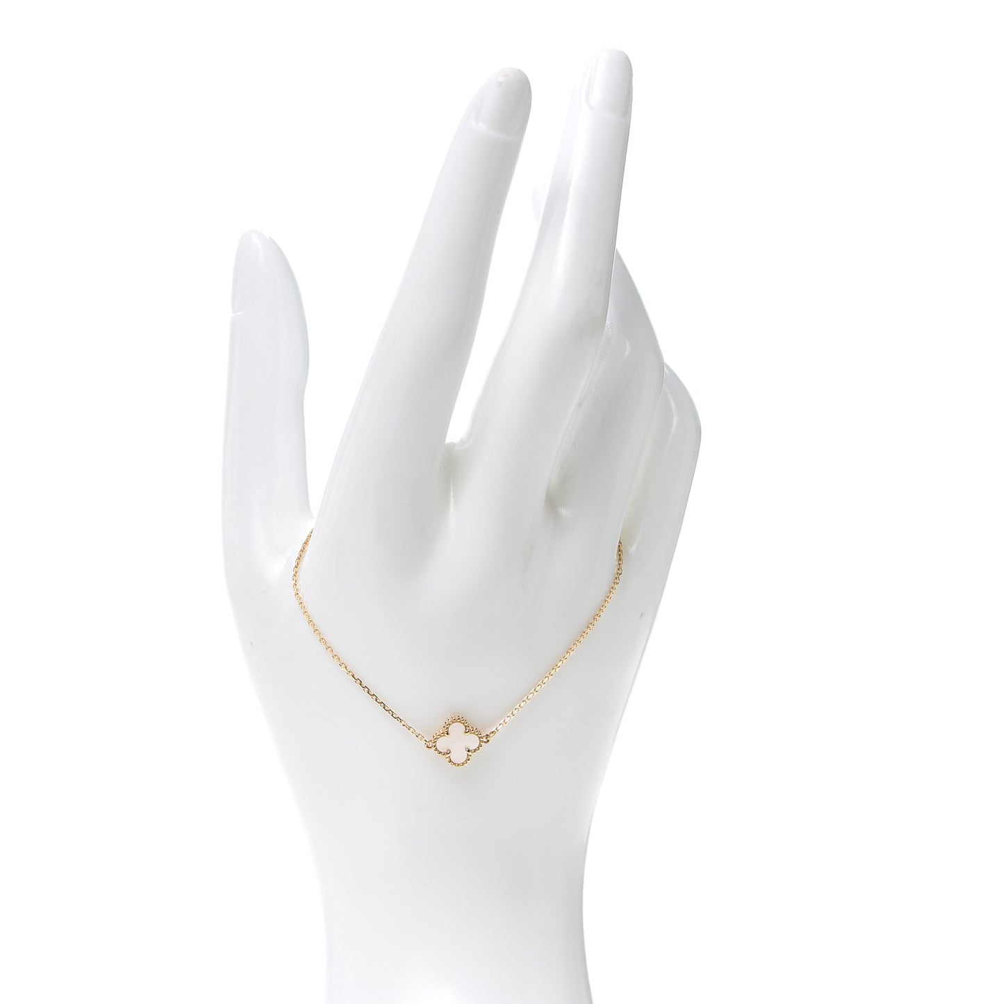 18K Yellow Gold Mother of Pearl Sweet Alhambra Bracelet