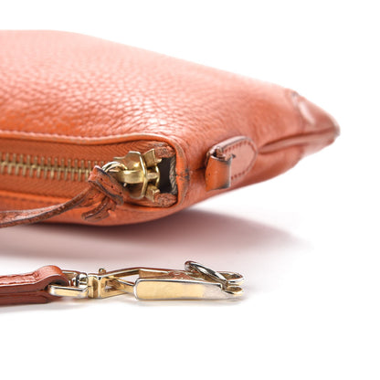 Burberry Signature Grain Calfskin Tassel Peyton Crossbody Clutch Bag Orange 13 of 17