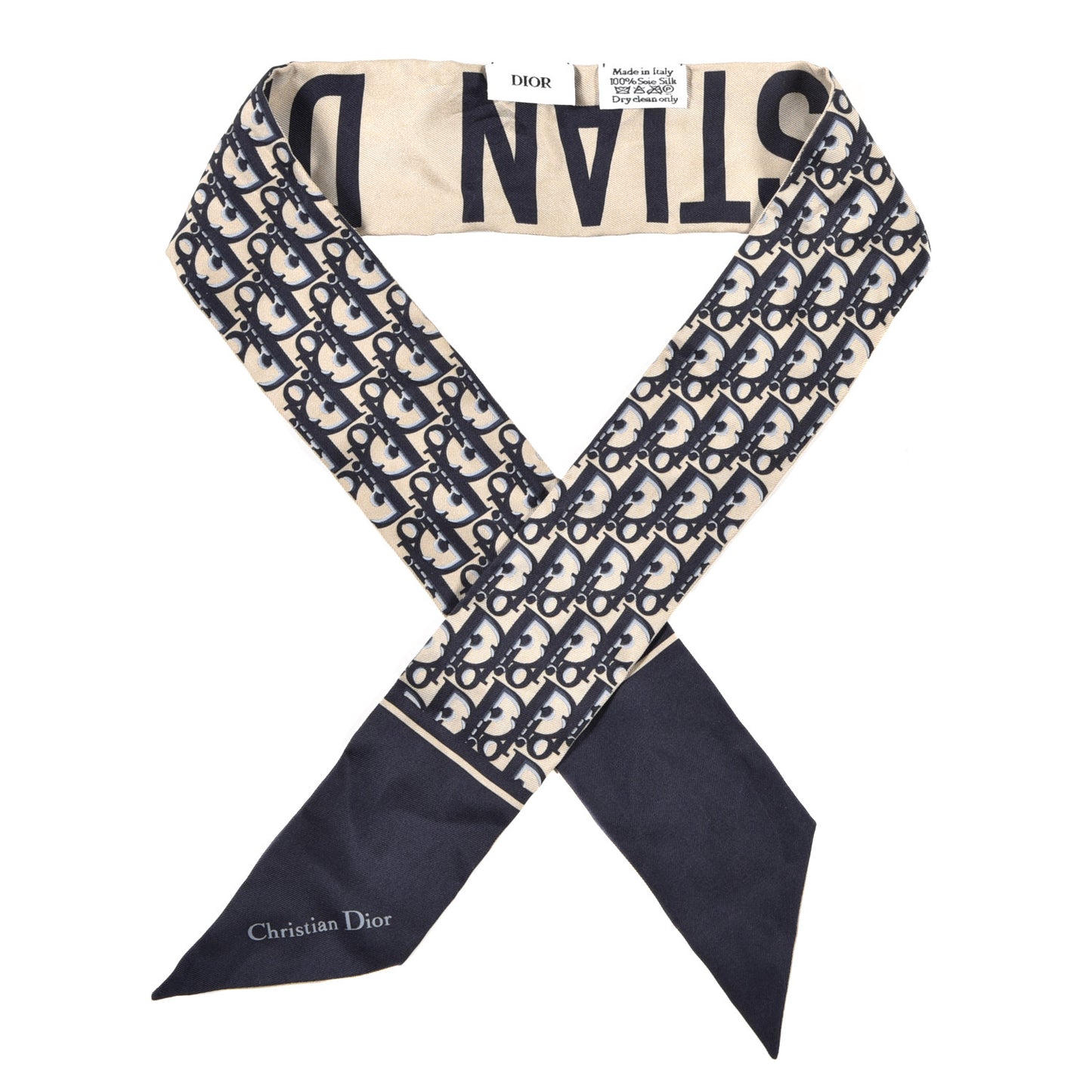 Silk Oblique Mitzah Scarf Blue