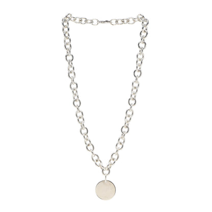 Tiffany Sterling Silver Round Tag Necklace 2 of 4