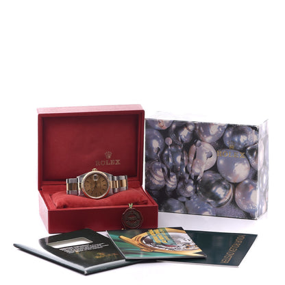 Rolex Stainless Steel 18K Yellow Gold 36mm Oyster Perpetual Datejust Watch Champagne 16233 8 of 8