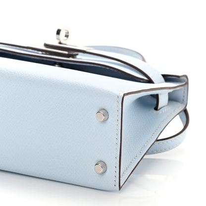 Hermes Epsom Mini Kelly Sellier 20 Bleu Brume 10 of 11