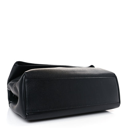 Saint Laurent Grain De Poudre Medium West Hollywood Monogram Fold-Over Black 4 of 9