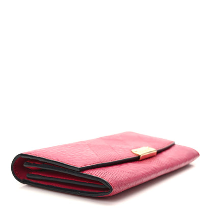 Burberry Signature Grain Calfskin Check Embossed Porter Continental Wallet Dark Plum 4 of 8