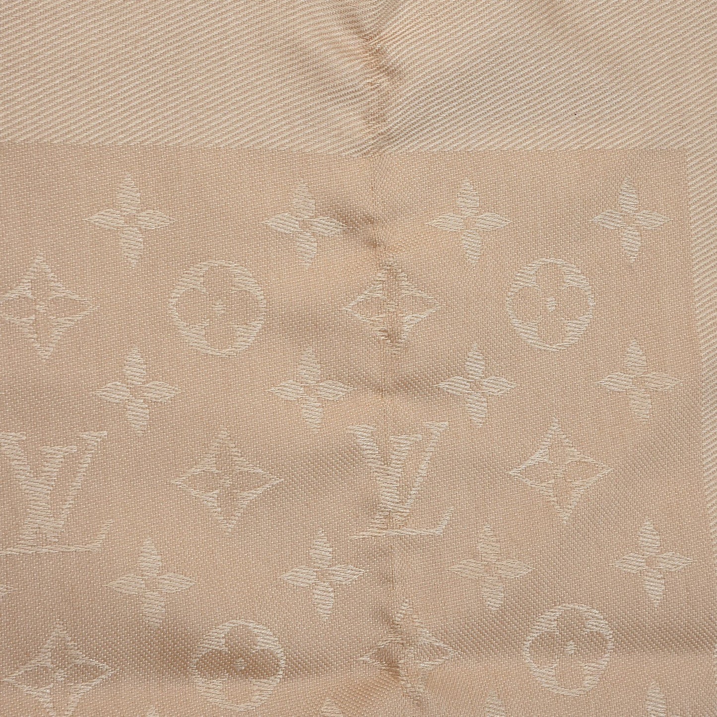 Silk Wool Monogram Shawl Dune