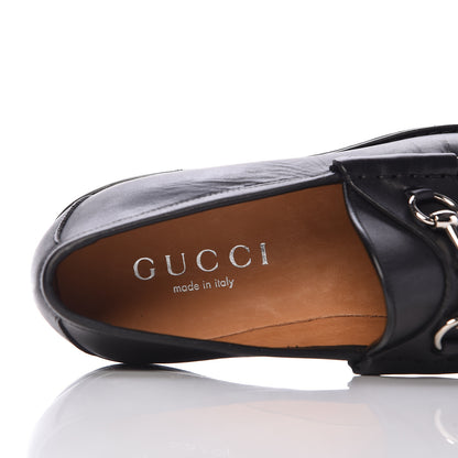 Gucci Laredo Calfskin Mens Horsebit Loafers 9 Black 10 of 14
