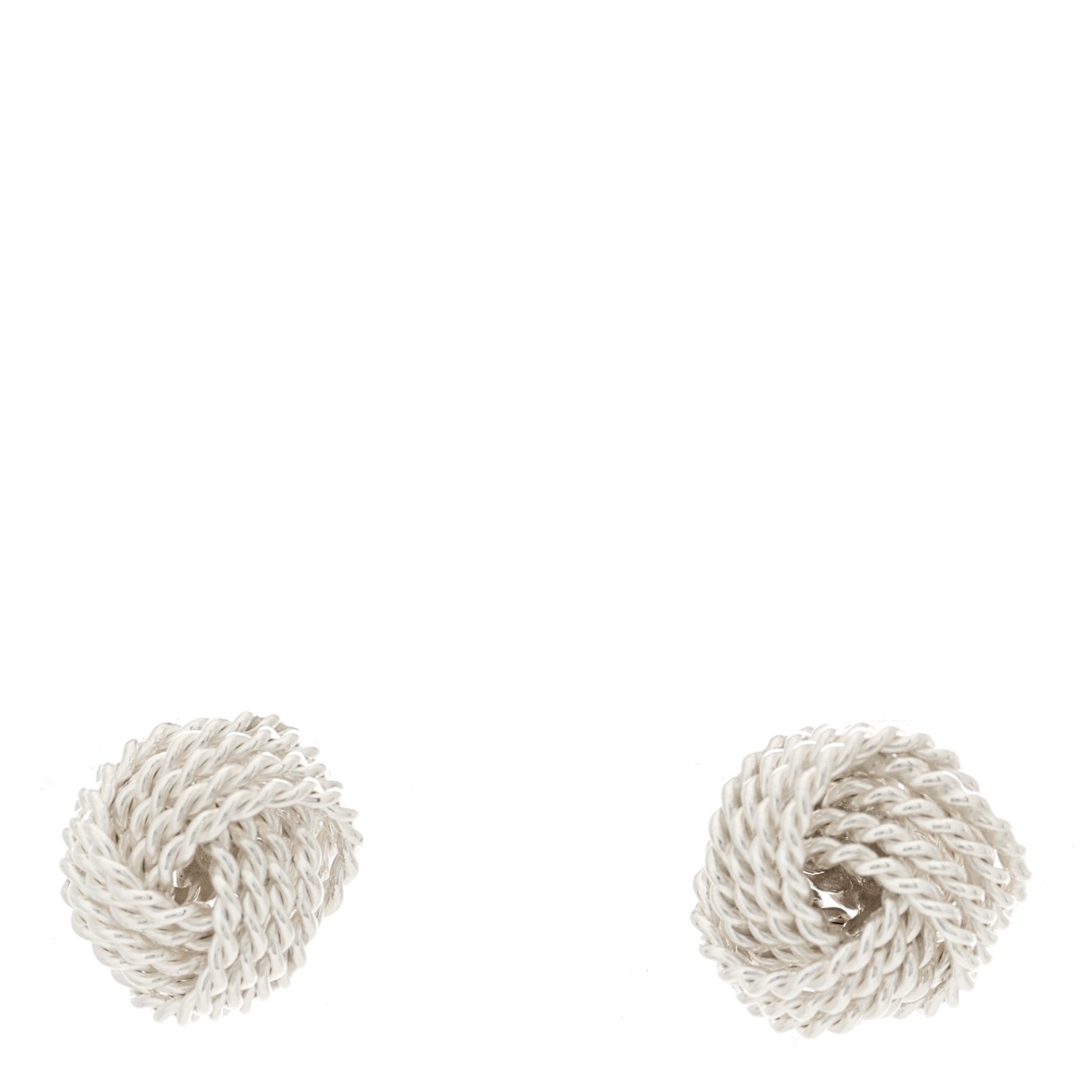 Tiffany Sterling Silver Twist Knot Earrings 1 of 4