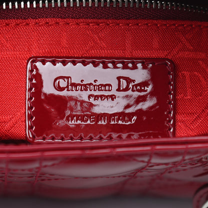 Christian Dior Patent Cannage Mini Lady Dior Red 5 of 7