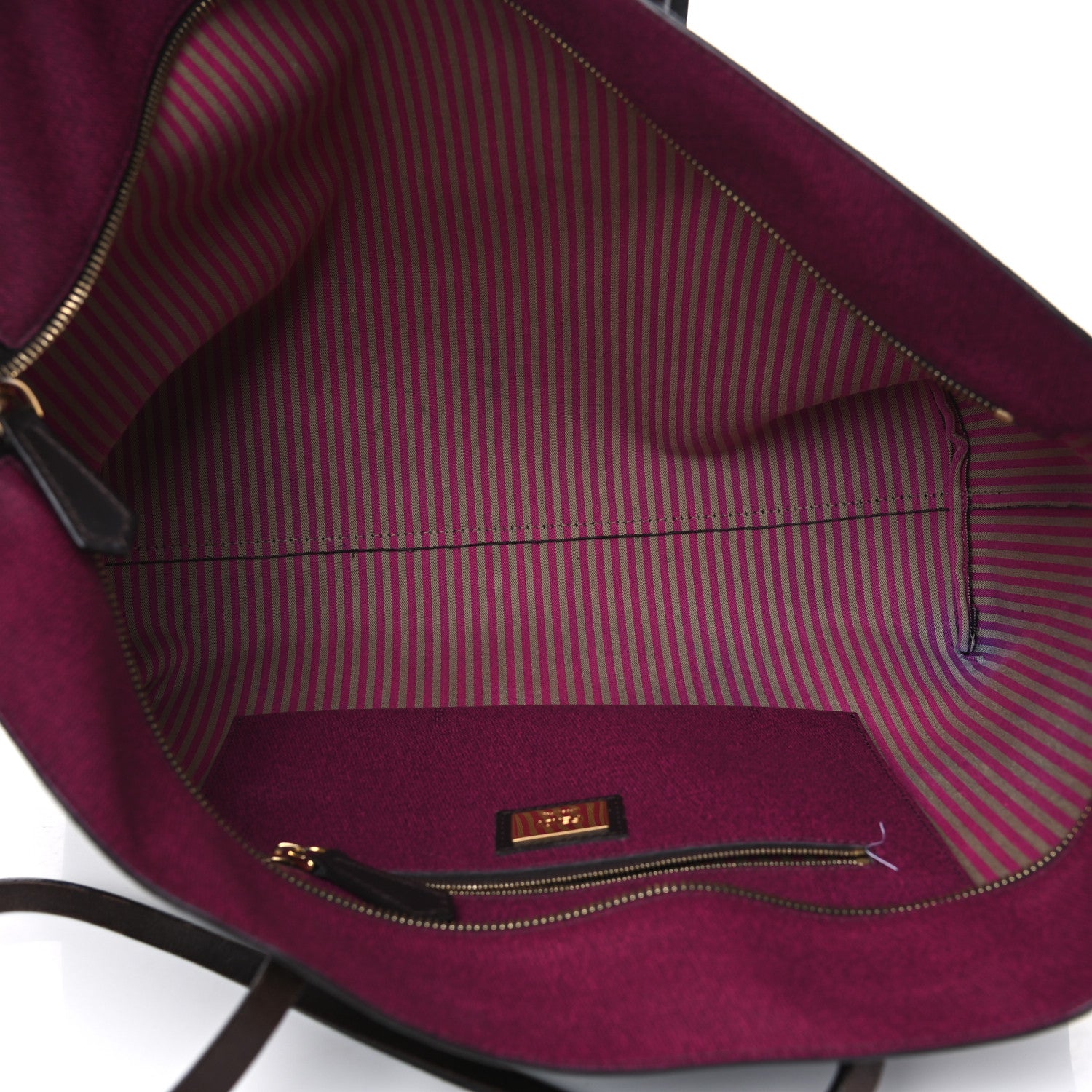 Fendi Zucca Spalmati Small Roll Tote Tobacco Fuxia 4 of 11