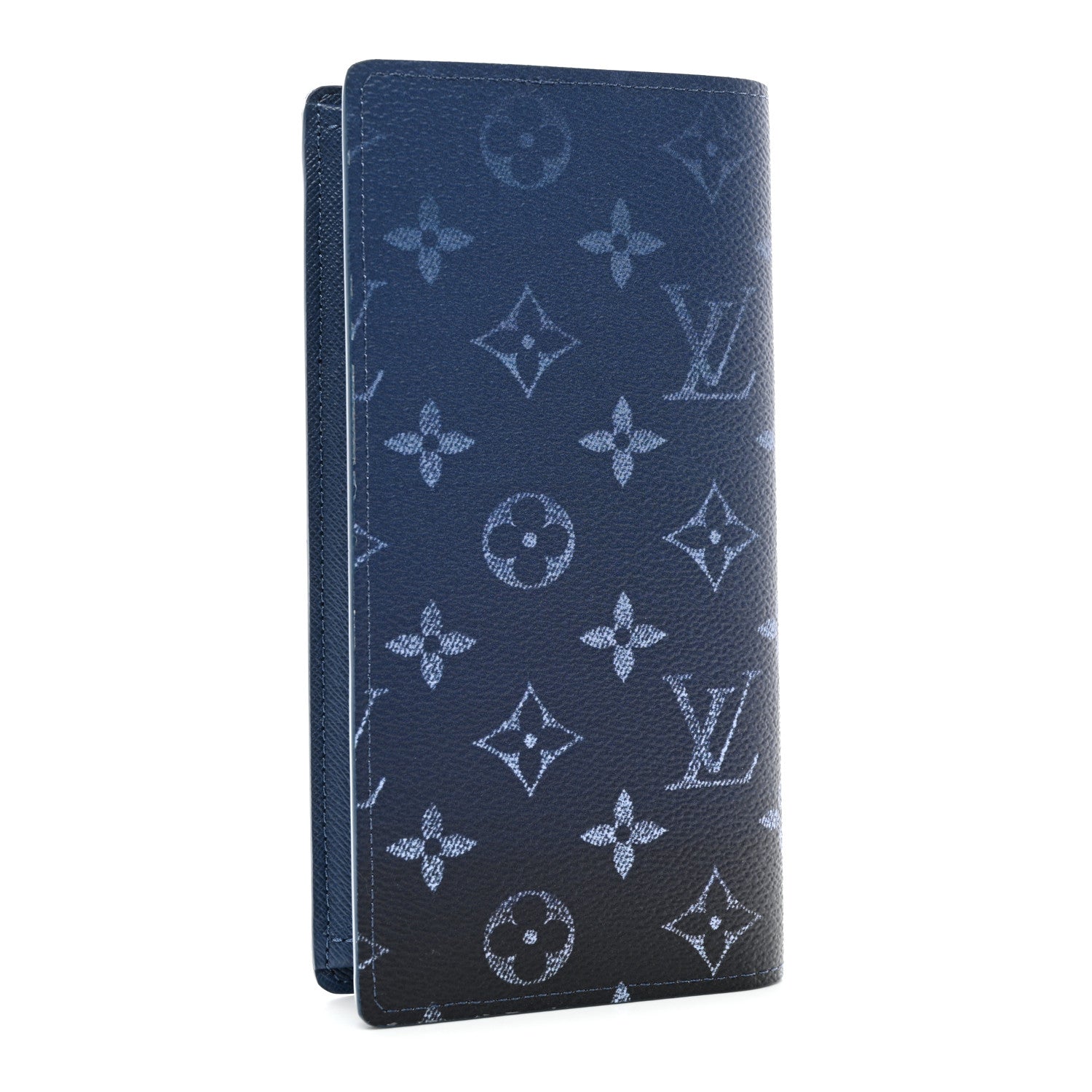 Louis Vuitton Monogram Gradient Brazza Wallet Navy Blue 3 of 8