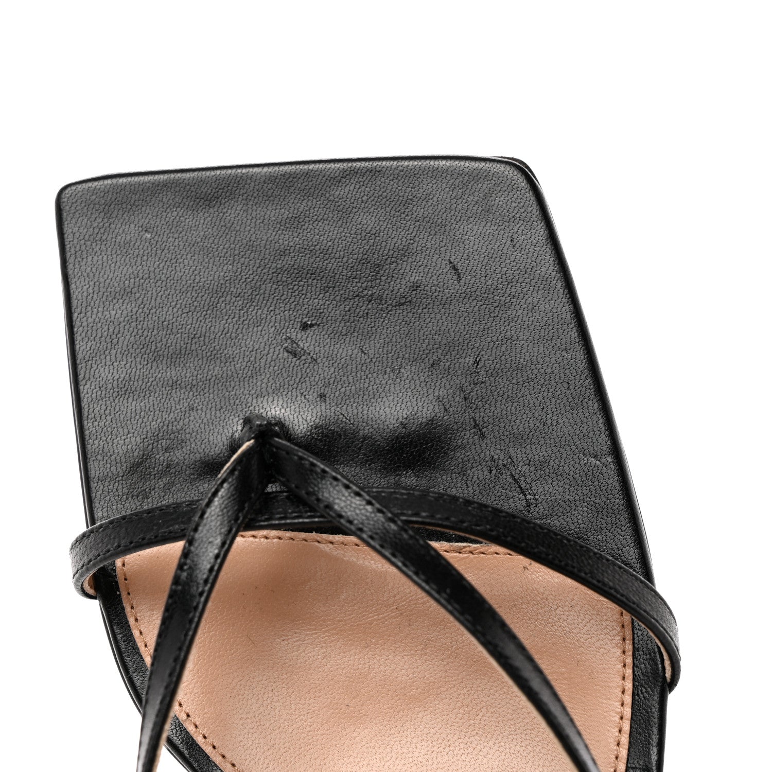 Bottega Veneta Lambskin Stretch Multi Strap 40mm Sandals 37.5 Black 11 of 14