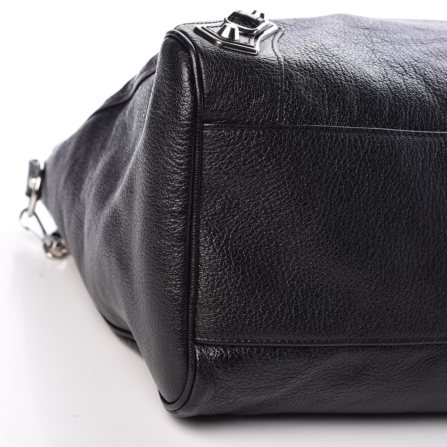 Balenciaga Chevre Silver Metallic Edge Hardware Velo Black 9 of 10