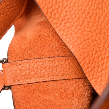 Hermes Taurillon Clemence Picotin Lock 22 MM Orange 7 of 8