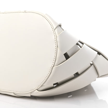 Bottega Veneta Calfskin V Woven Drawstring Tote White 9 of 9