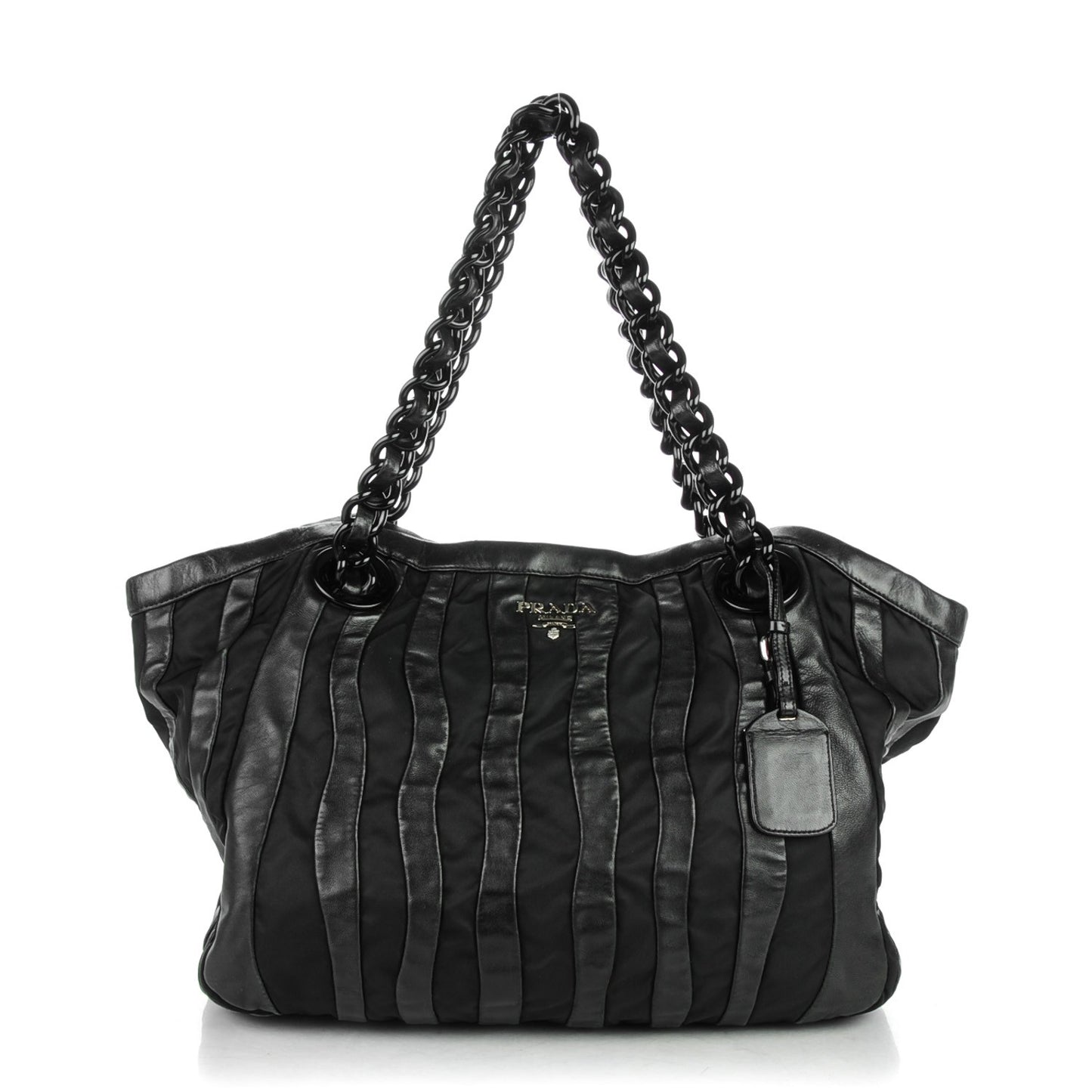 Tessuto Nappa Mordore Tote Nero Black