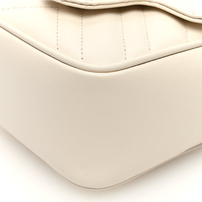 Gucci Calfskin Matelasse Monochrome GG Marmont Chain Mini Belt Bag Mystic White 9 of 9