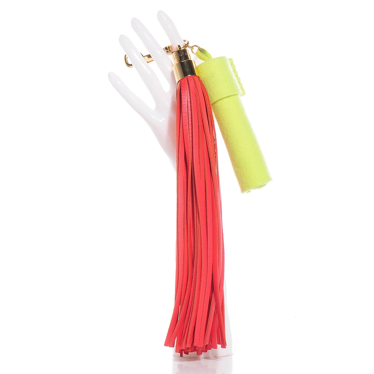 Rainbow Bag Charm Tassel Red