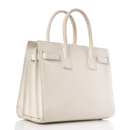 Saint Laurent Grained Calfskin Baby Sac De Jour White 2 of 13
