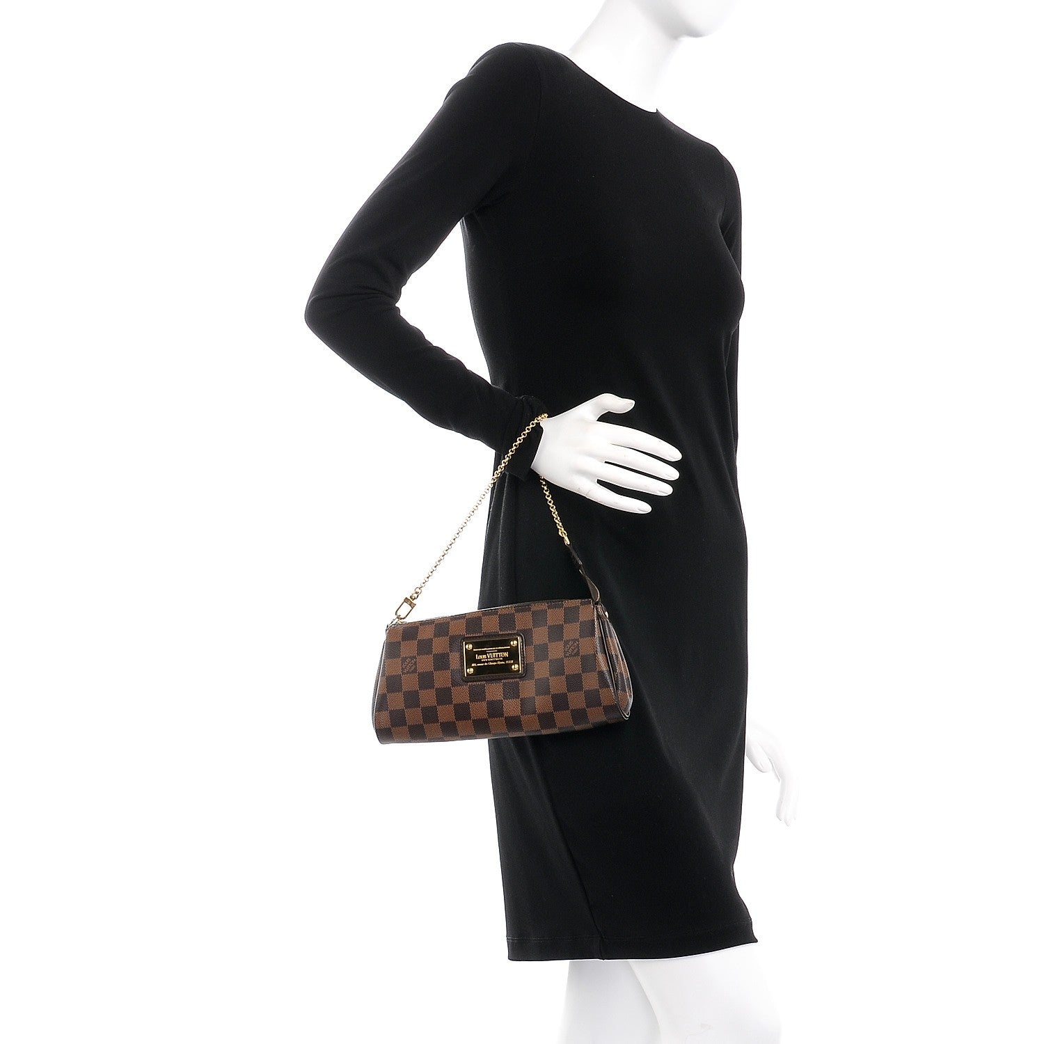 Louis Vuitton Damier Ebene Eva Clutch 3 of 9