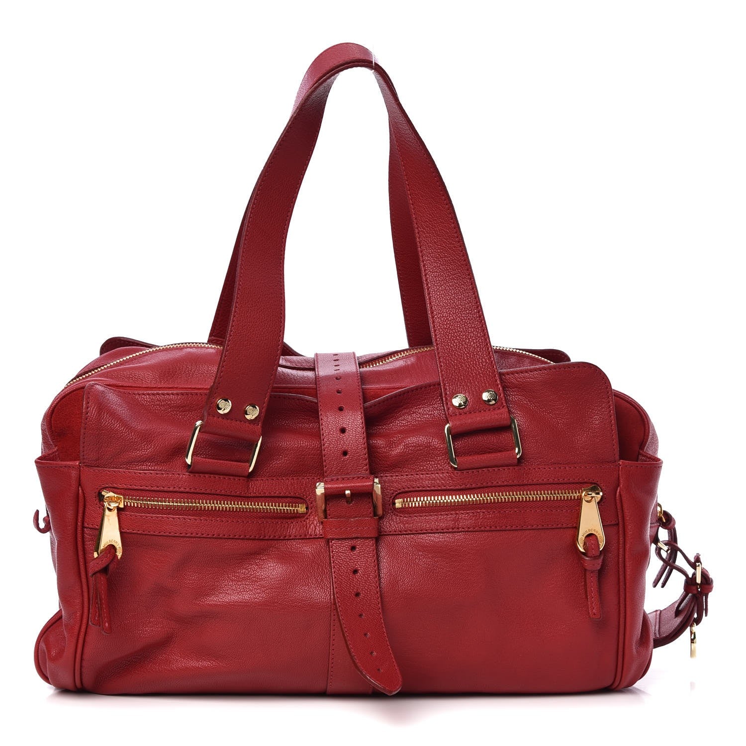 Mulberry Glossy Goatskin Mabel Satchel Red 1 of 8