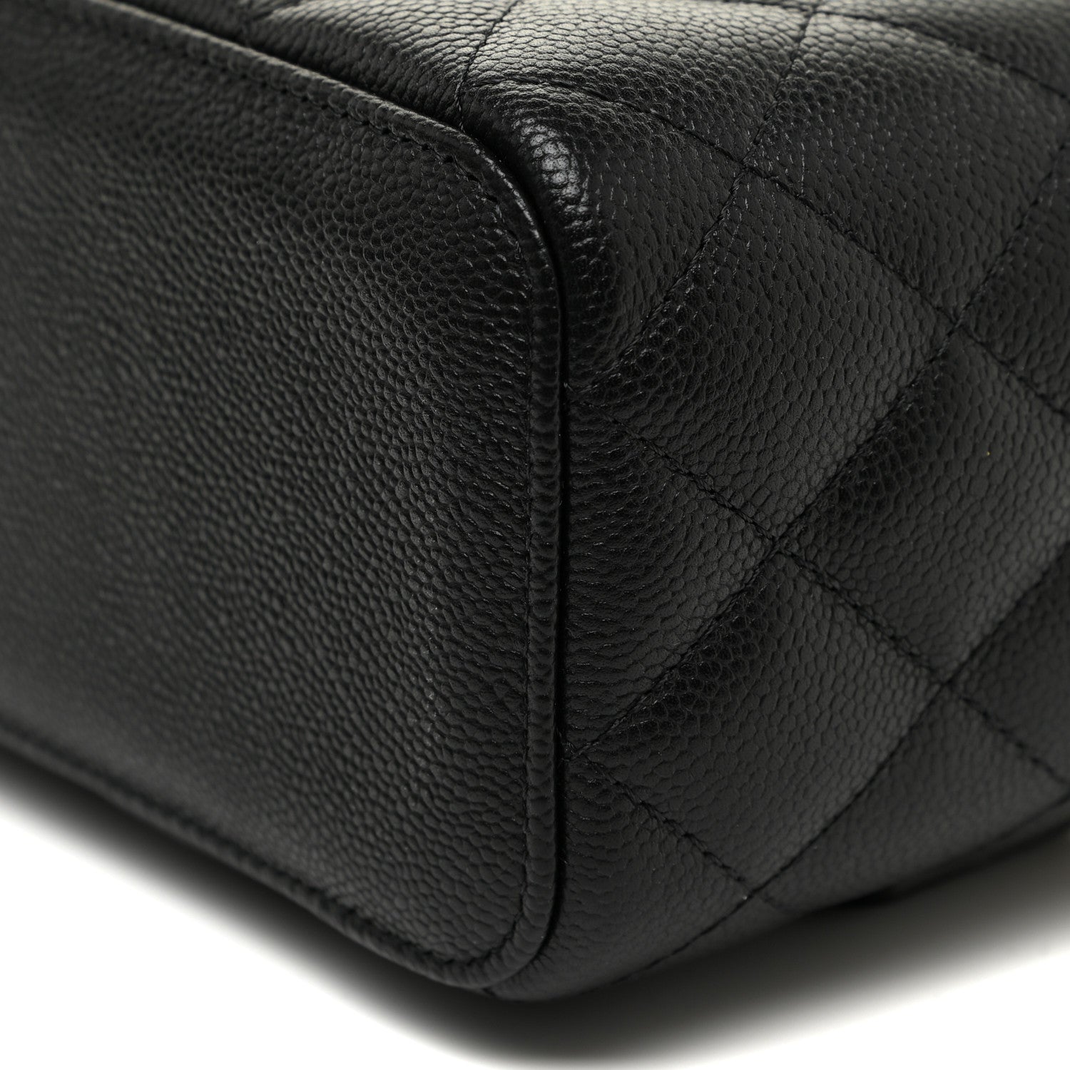Chanel Caviar Quilted Small Tiny CC Vanity Case With Chain Black 11 of 12