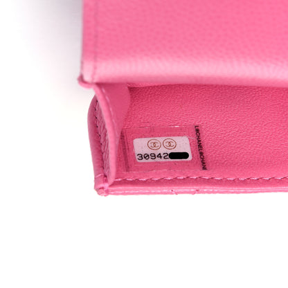 Chanel Caviar Quilted Crystal CC Airpods Pro Case Pink 9 of 10
