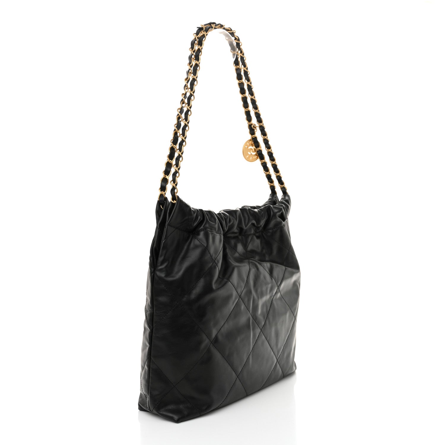 Chanel Calfskin Quilted Small Chanel 22 Black 4 of 11
