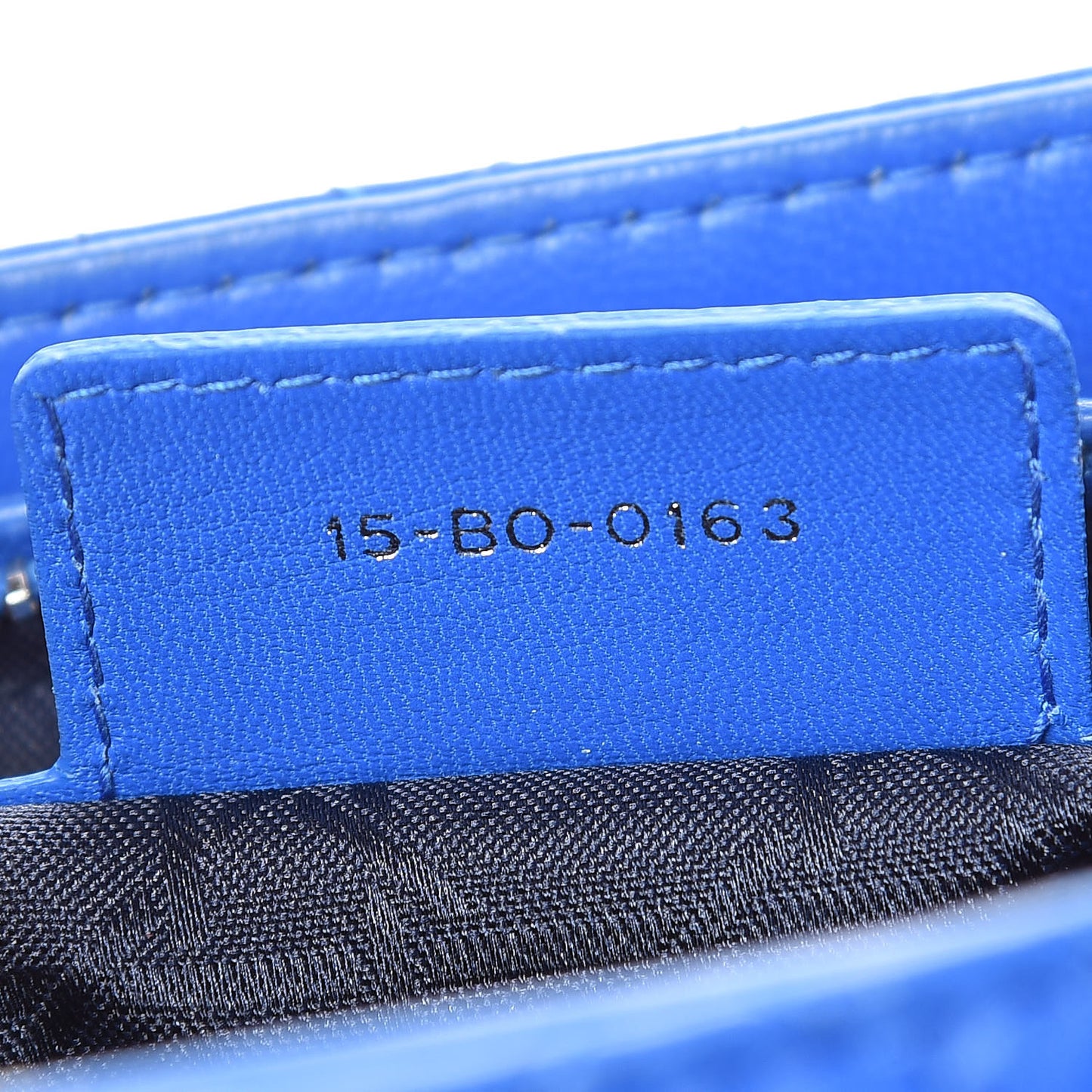 Lambskin Cannage Medium Lady Dior Blue Persan