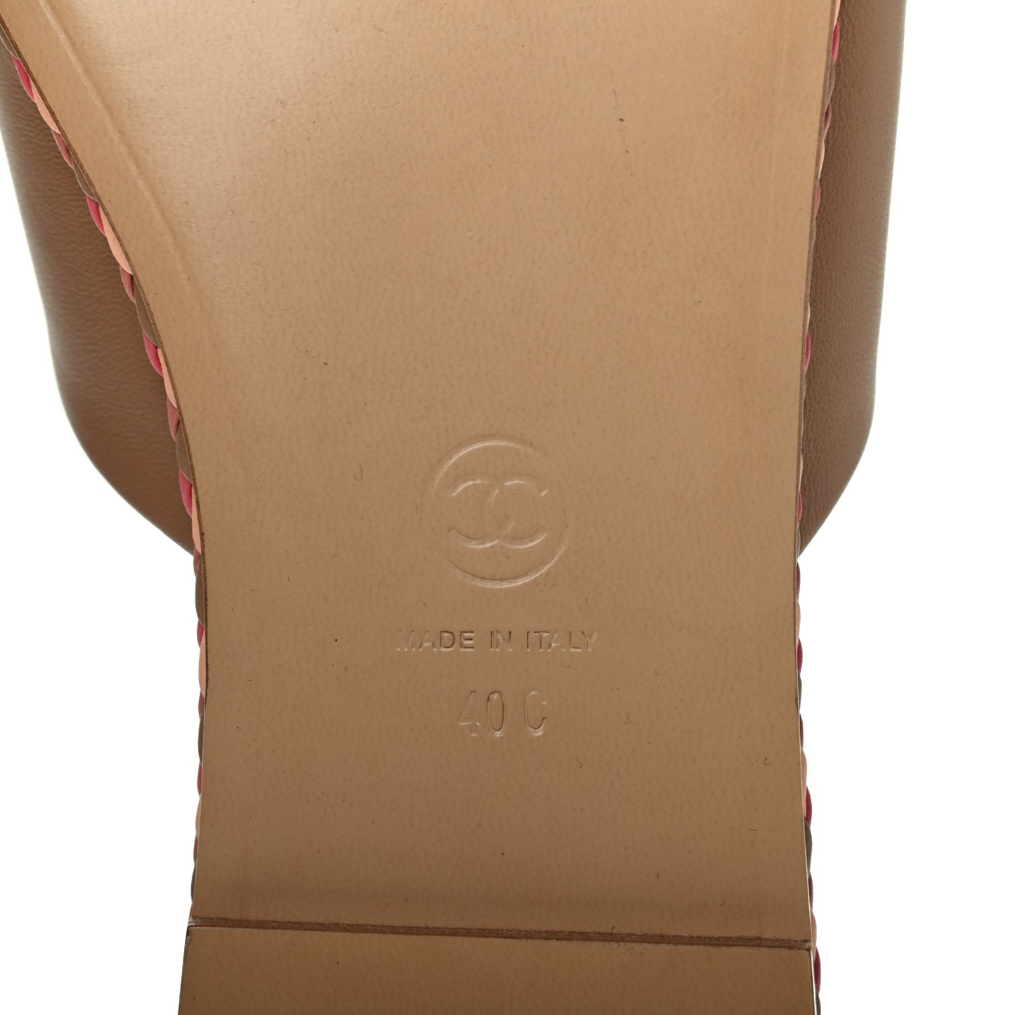 Lambskin Mule Sandals 40 Light Brown