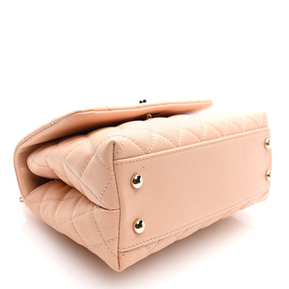 Chanel Caviar Quilted Mini Coco Handle Flap Light Pink 4 of 10