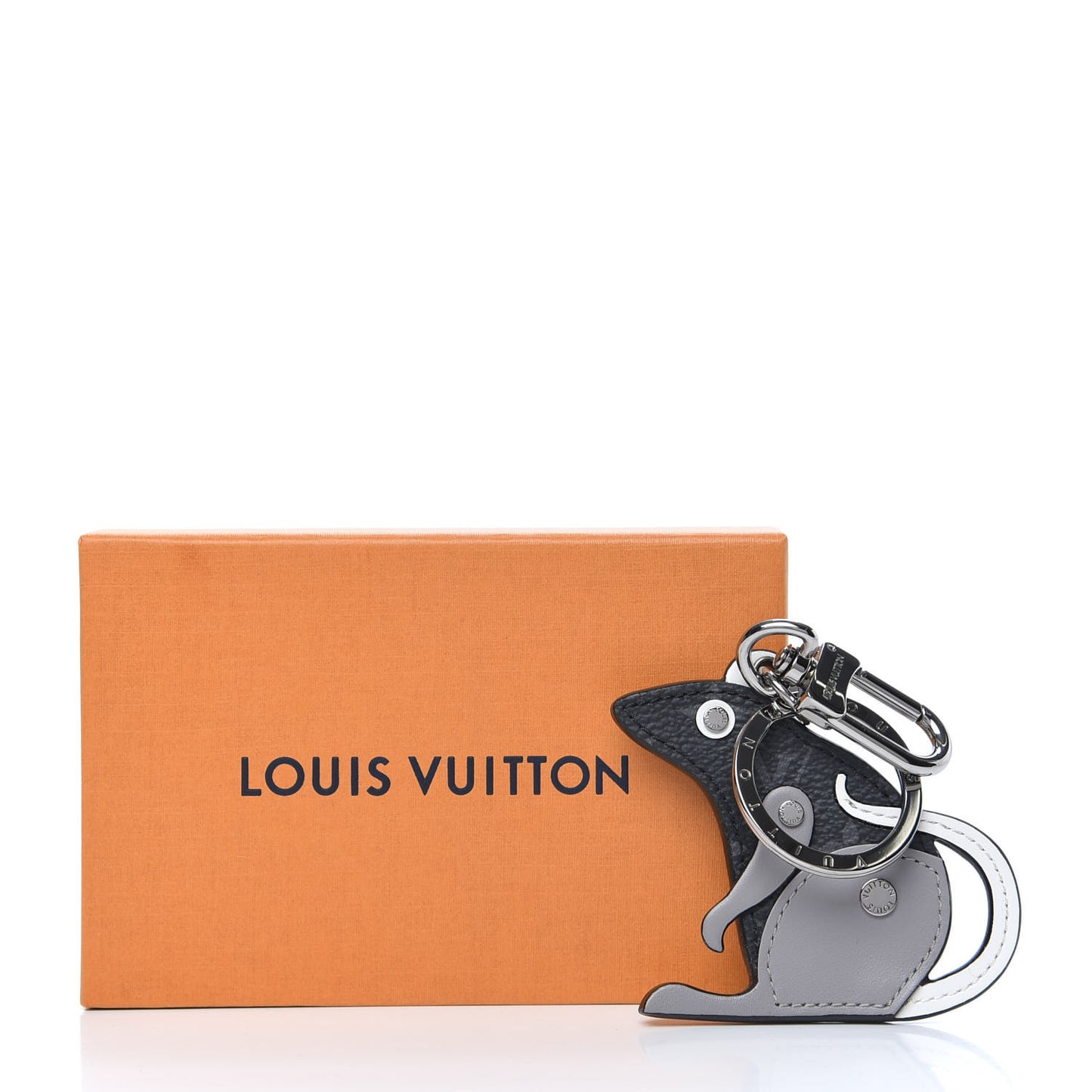 Calfskin Monogram Eclipse Rat Bag Charm Key Holder