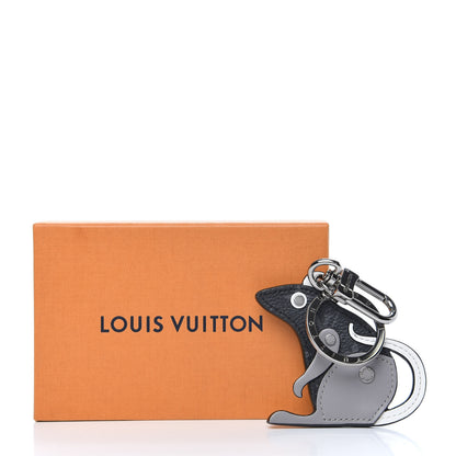 Louis Vuitton Calfskin Monogram Eclipse Rat Bag Charm Key Holder 6 of 6