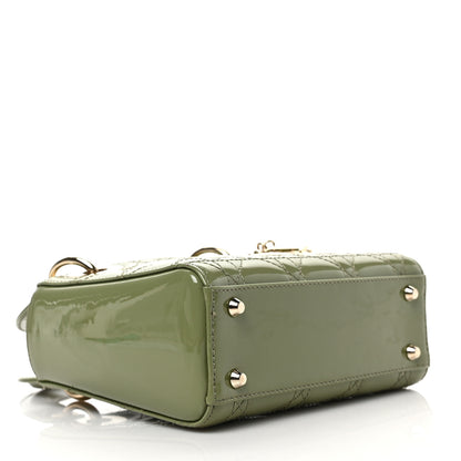 Christian Dior Patent Cannage Mini Lady Dior Dusty Jade 4 of 8