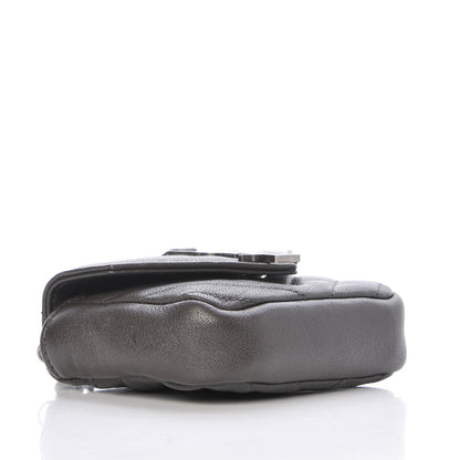 Saint Laurent Sheepskin Matelasse Chevron Monogram Mini College Bag Dark Anthracite 4 of 7