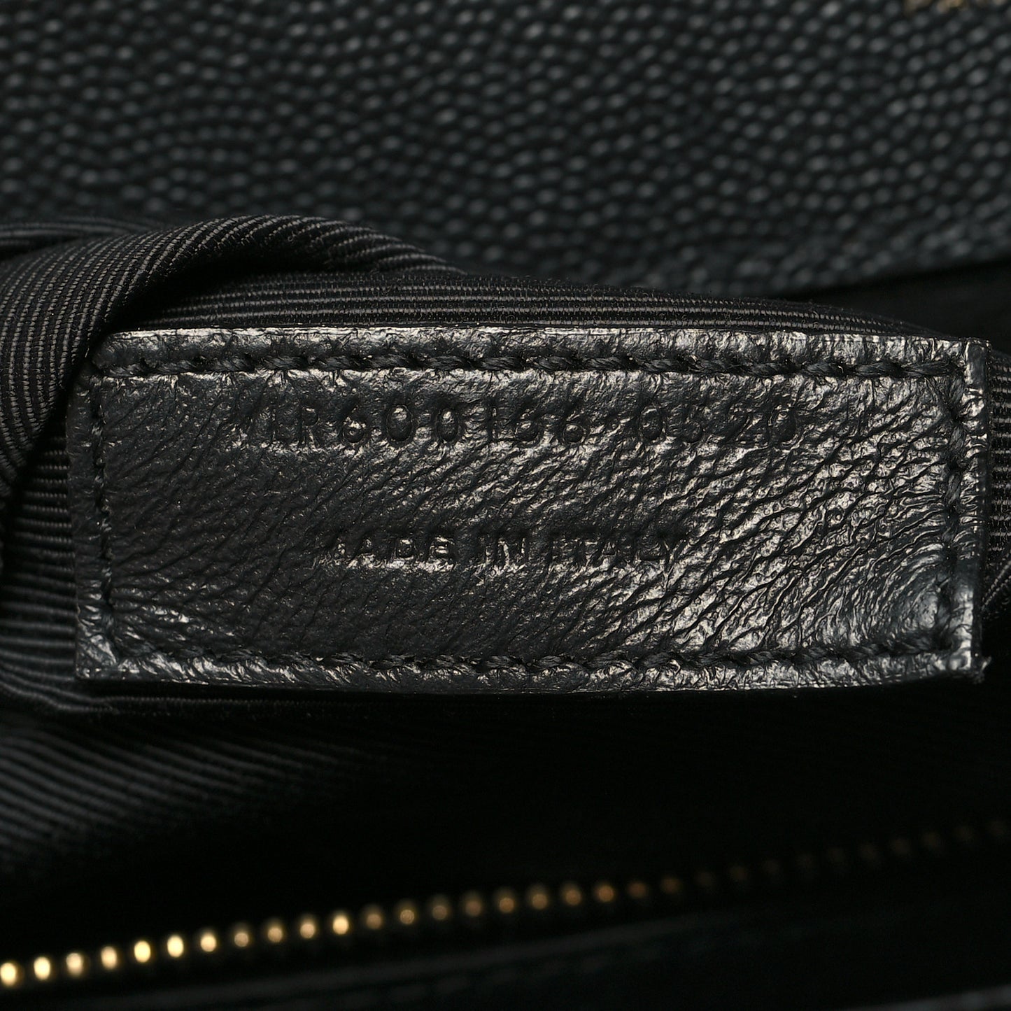 Grain De Poudre Textured Mixed Matelasse Large Triquilt Monogram Satchel Black