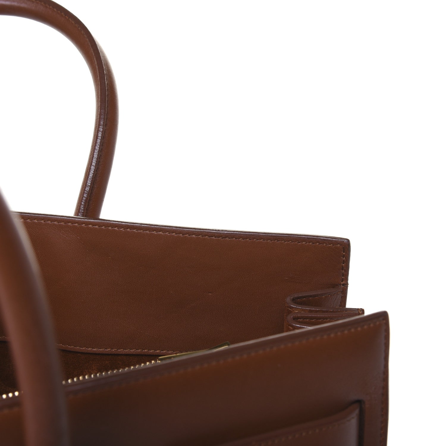 Saint Laurent Calfskin Large Sac De Jour Carryall Cognac 16 of 28