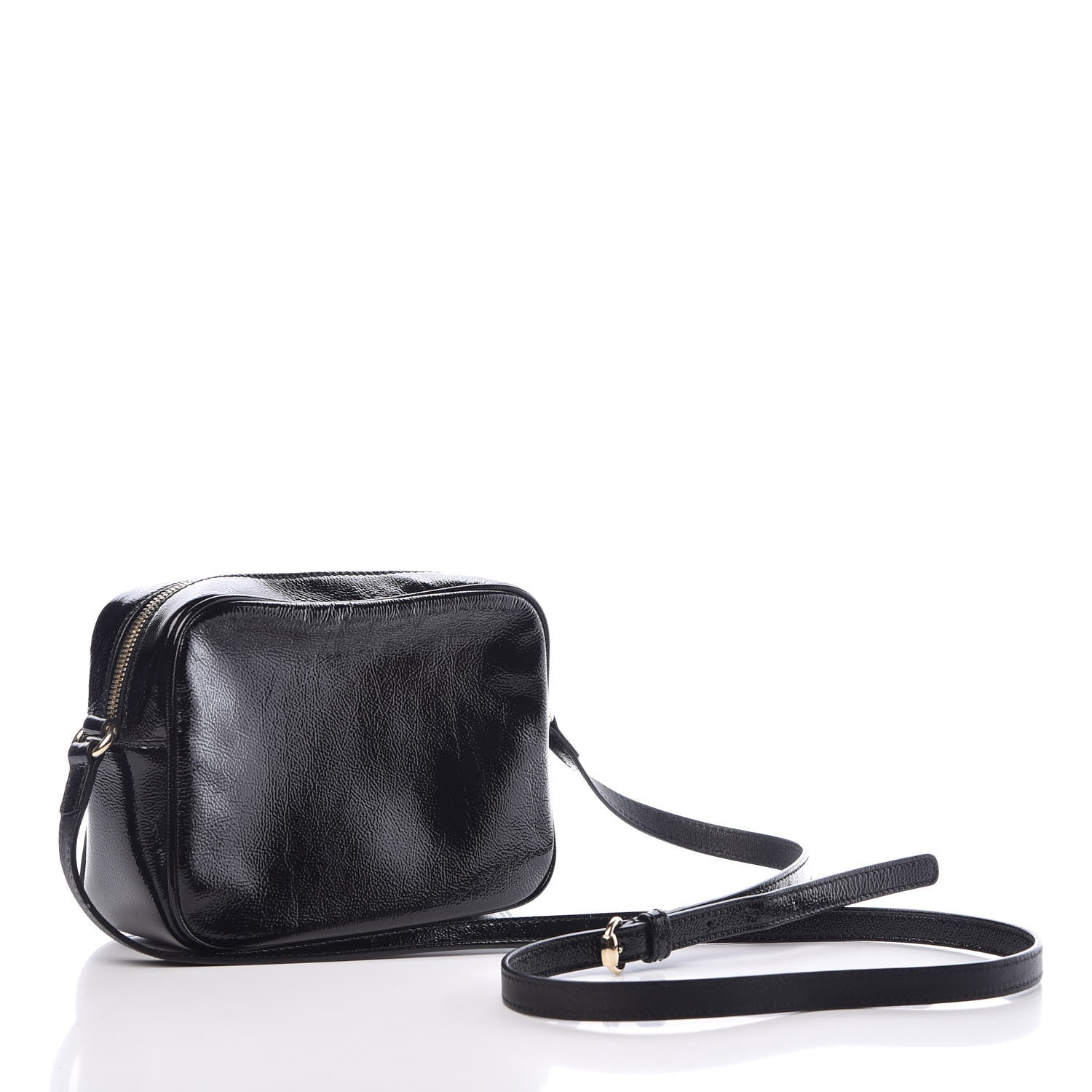 Gucci Soft Patent Small Soho Disco Bag Black 4 of 8