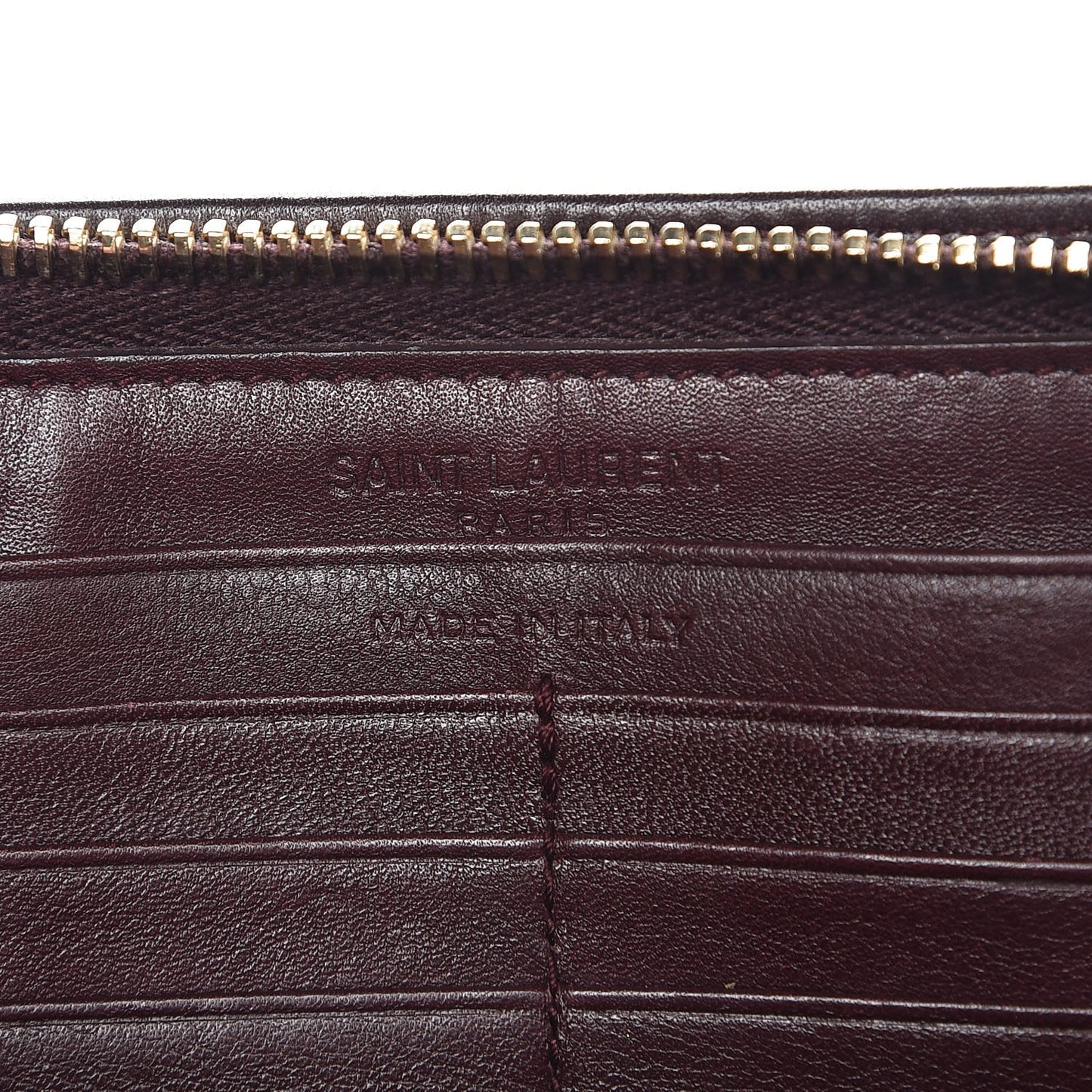 Calfskin Classic Zip Around Continental Wallet Bordeaux