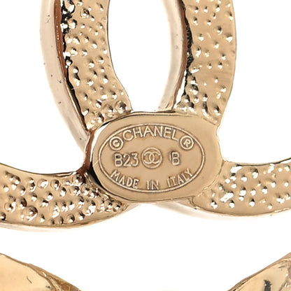 Chanel Metal Twist Crystal CC Earrings Gold 4 of 5