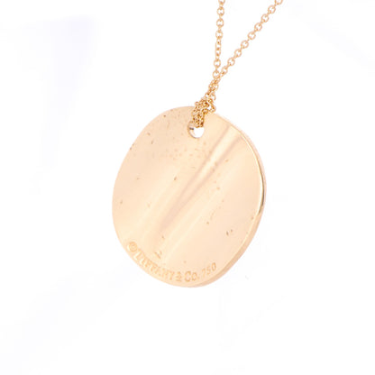 Tiffany 18K Yellow Gold Notes Round Pendant Necklace 4 of 8