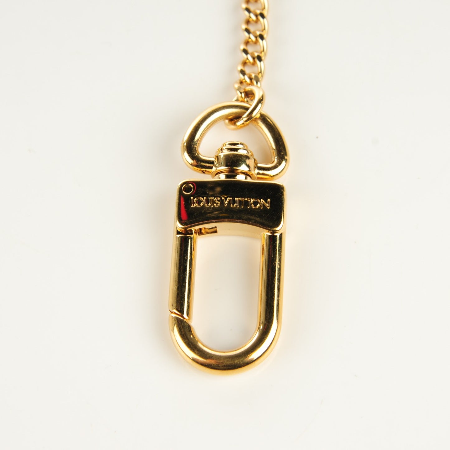 Metal Pochette Extender Key Ring Chain Gold