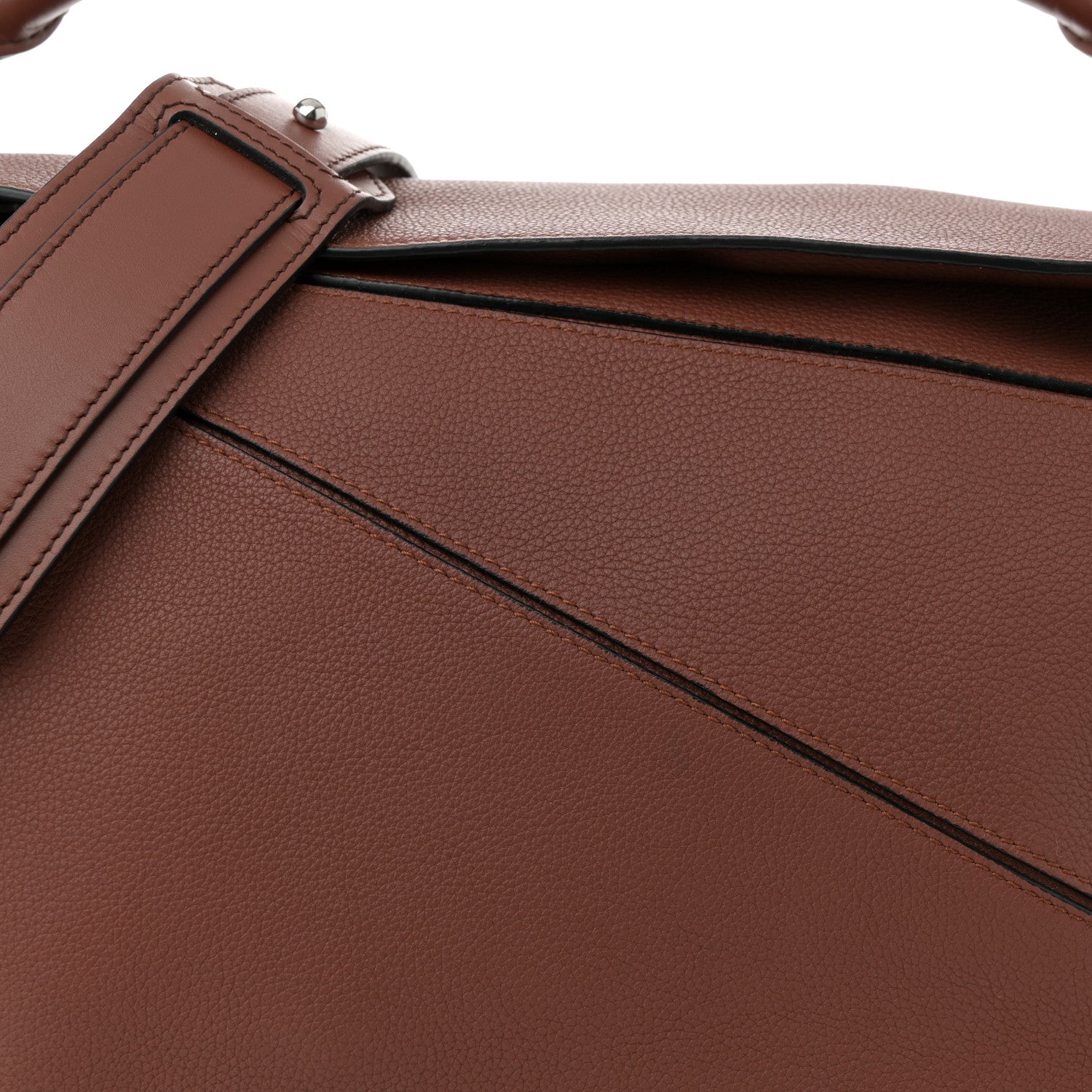 Loewe Grained Calfskin Large Puzzle Bag Brown 8 of 11