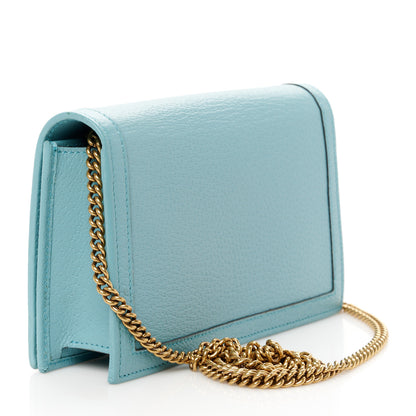 Gucci Textured Dollar Calfskin Mini Diana Chain Bag Dusty Azure 3 of 10