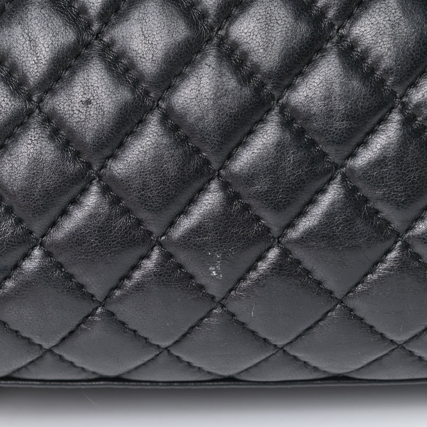 Chanel Lambskin Quilted Large Fluffy CC Shopping Tote Black 6 of 6
